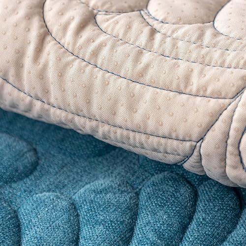 Miniatura 8 de Funda para sofá con diseño de hojas de palma, de felpilla, acolchada de felpilla, 1 pieza, antideslizante, suave, protector de muebles para