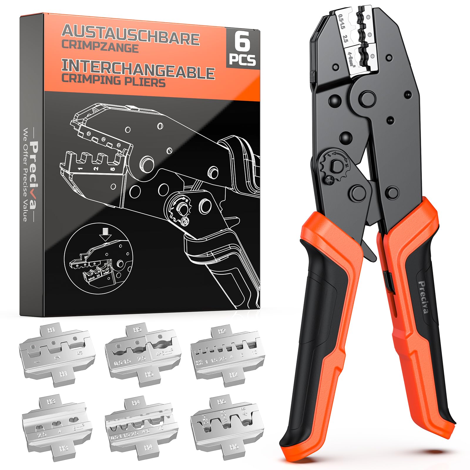 Preciva Set di utensili per crimpatura (6 pezzi)