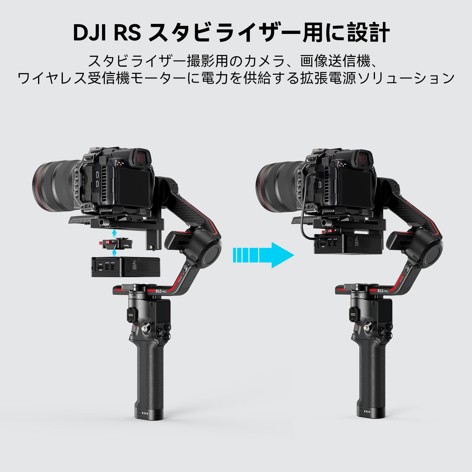 Amazon | SmallRig DJI RSスタビライザー用電源マウントプレート 4189