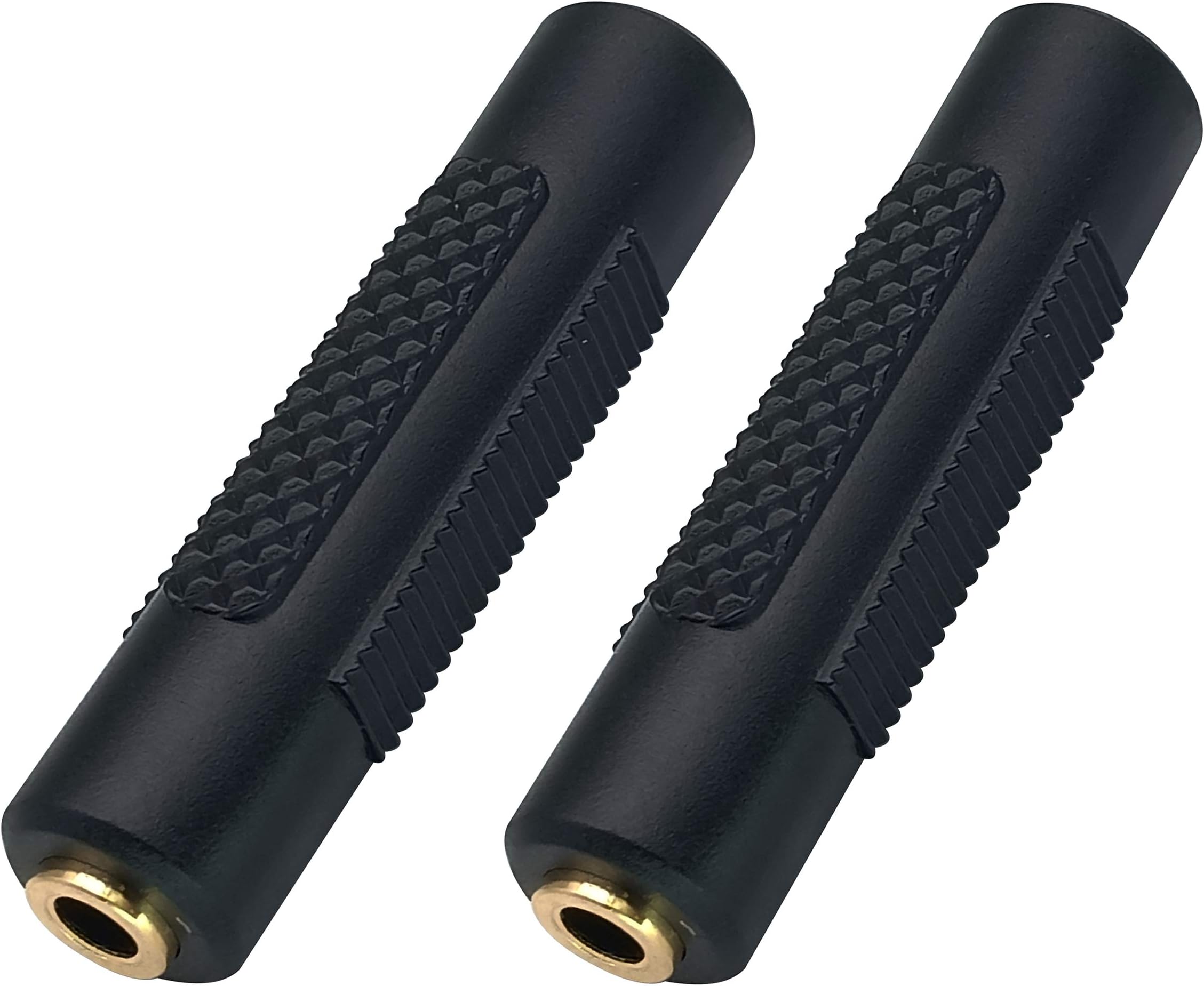 3.5mm Headphone Adapter, 4 Poles 1/8'' Female to Female Aux TRRS Stereo Audio Connector for Earphone, Headset, Smartphone, Laptop, Tablets, MP3 Player (2Pack)