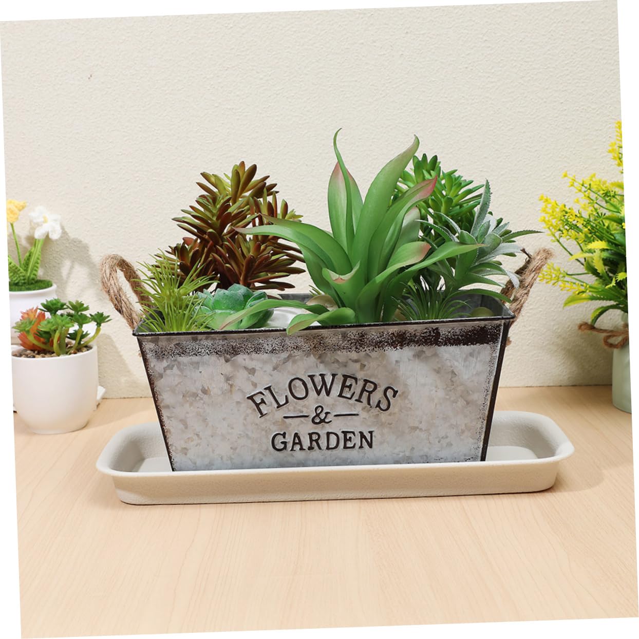 POPETPOP 16 Piezas Bandeja De Maceta Bandeja De Agua De La Maceta Plato De Platos De Plantas Platillos para Macetas Platillo para Plantas En Macetas Bandeja De Planta Cuadrada El Plastico