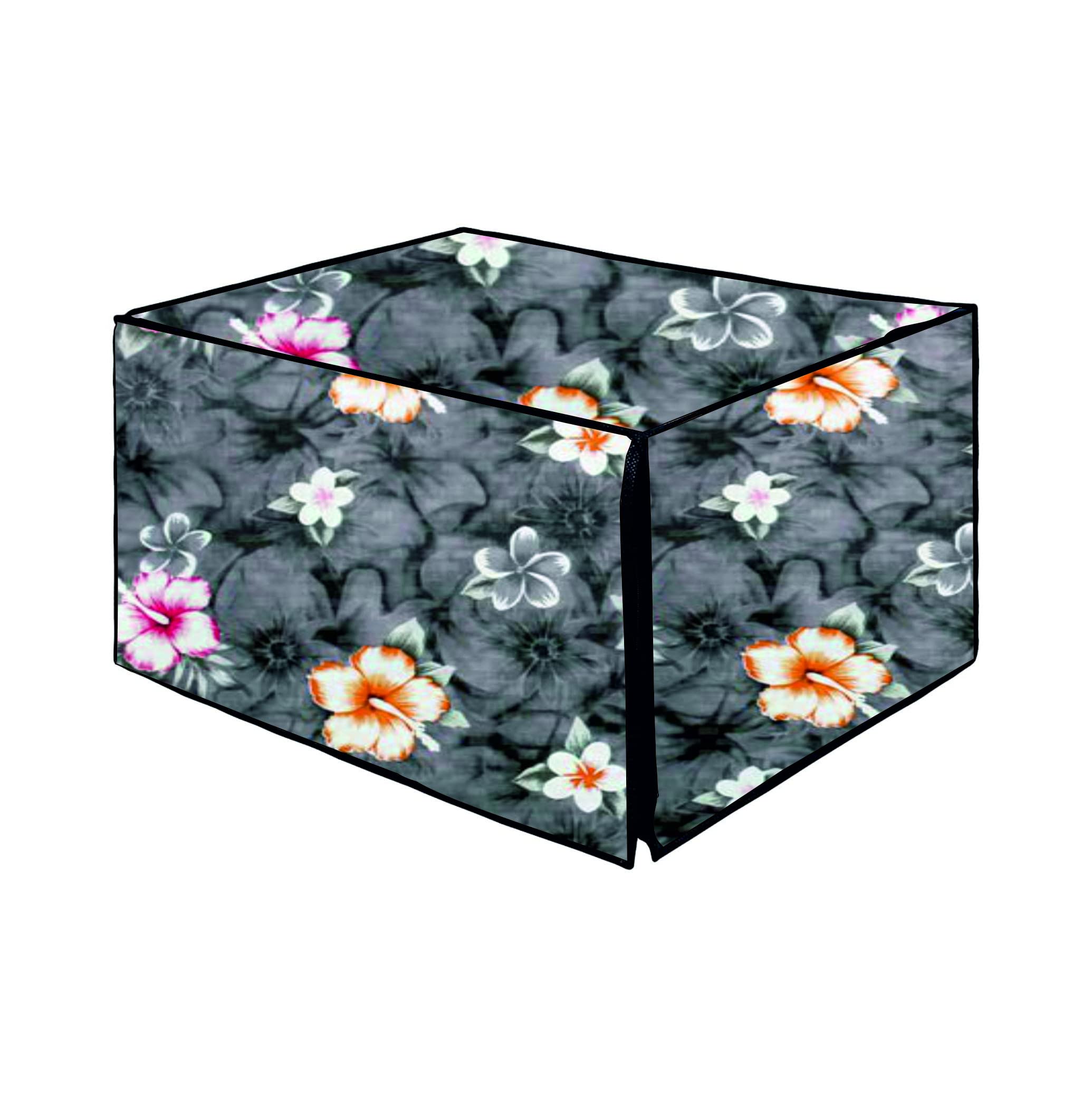 Microwave Oven Cover For Samsung 28 L Convection CE1041DSB2/TL Printed PVC Waterproof/Dustproof Cover (Grey Flower) — Amazon image 3