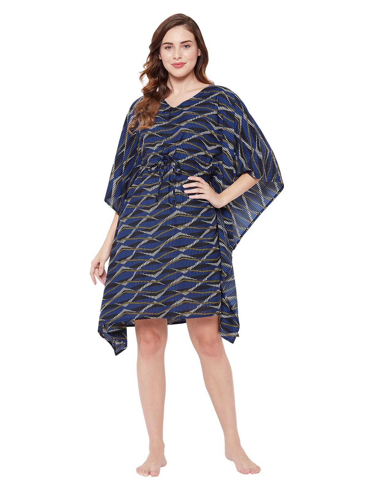 Women's Rayon Above The Knee Casual Relaxed/Loose Nightdress