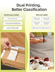 Makeid L1 Label Maker Machine with Tape - Portable & Rechargeable Label Makers Compatible with 9 12 16mm Waterproof Tape - Mini Bluetooth Labeler for Organizing Office Home School (Green Tape)