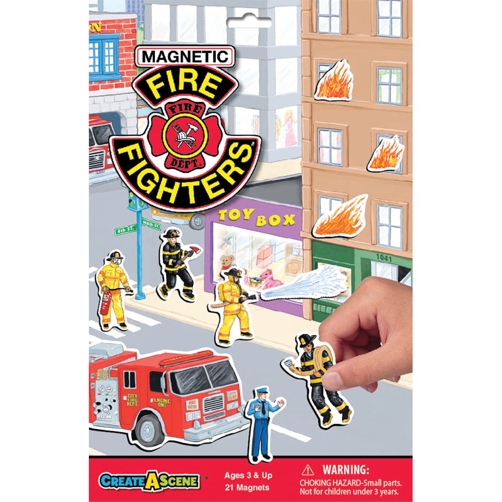 Create-A-Scene Magnetic Playset - Fire Fighters : Amazon.sg: Toys