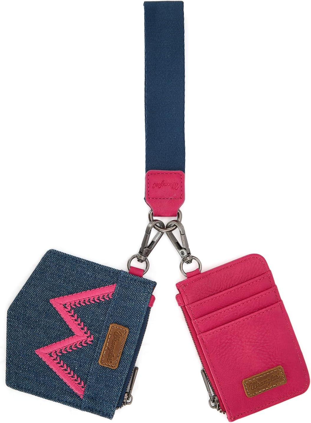 Montana West Wrangler 2 Set Keychain Wristlet Wallets for Women with Detachable Dual Pouch Wristlet Small Coin Purse Card Holder Wallet WG367-W119HPK