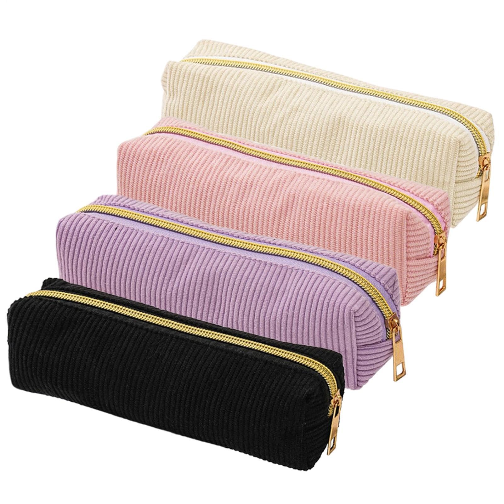 fbgnfihi Corduroy Pencil Case, Aesthetic Capacity Corduroy Pencil Pouch