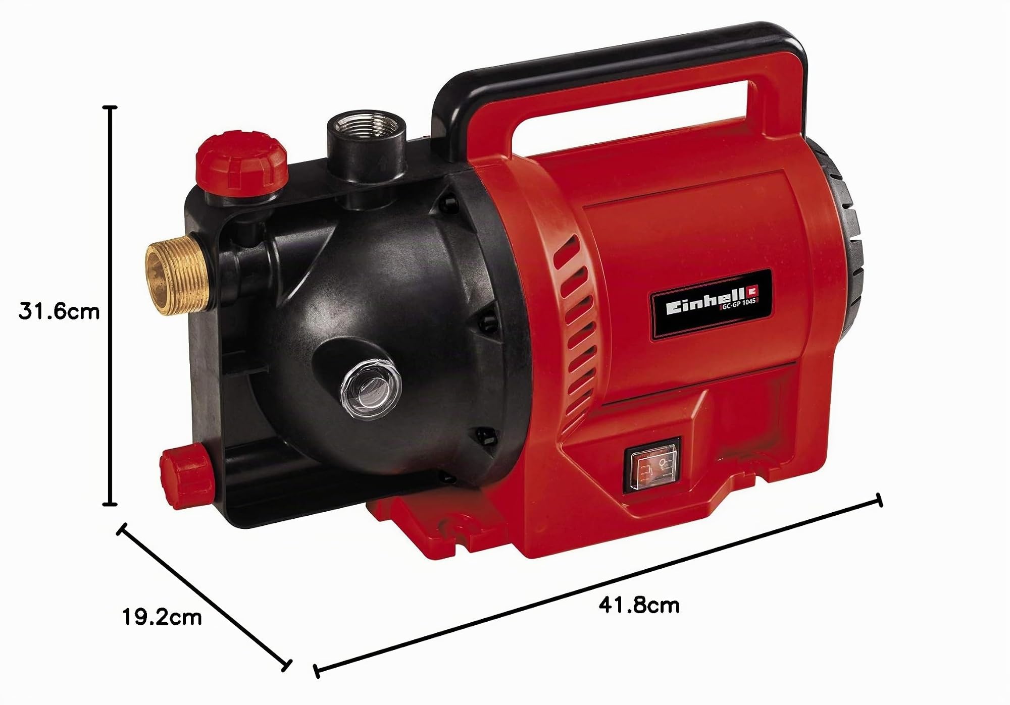 Einhell Pompe de jardin GC-GP 1045 | 1050 W | 4,8 bar | débit 4500 l/h | hauteur 48 m | vis de purge | protection antigel
