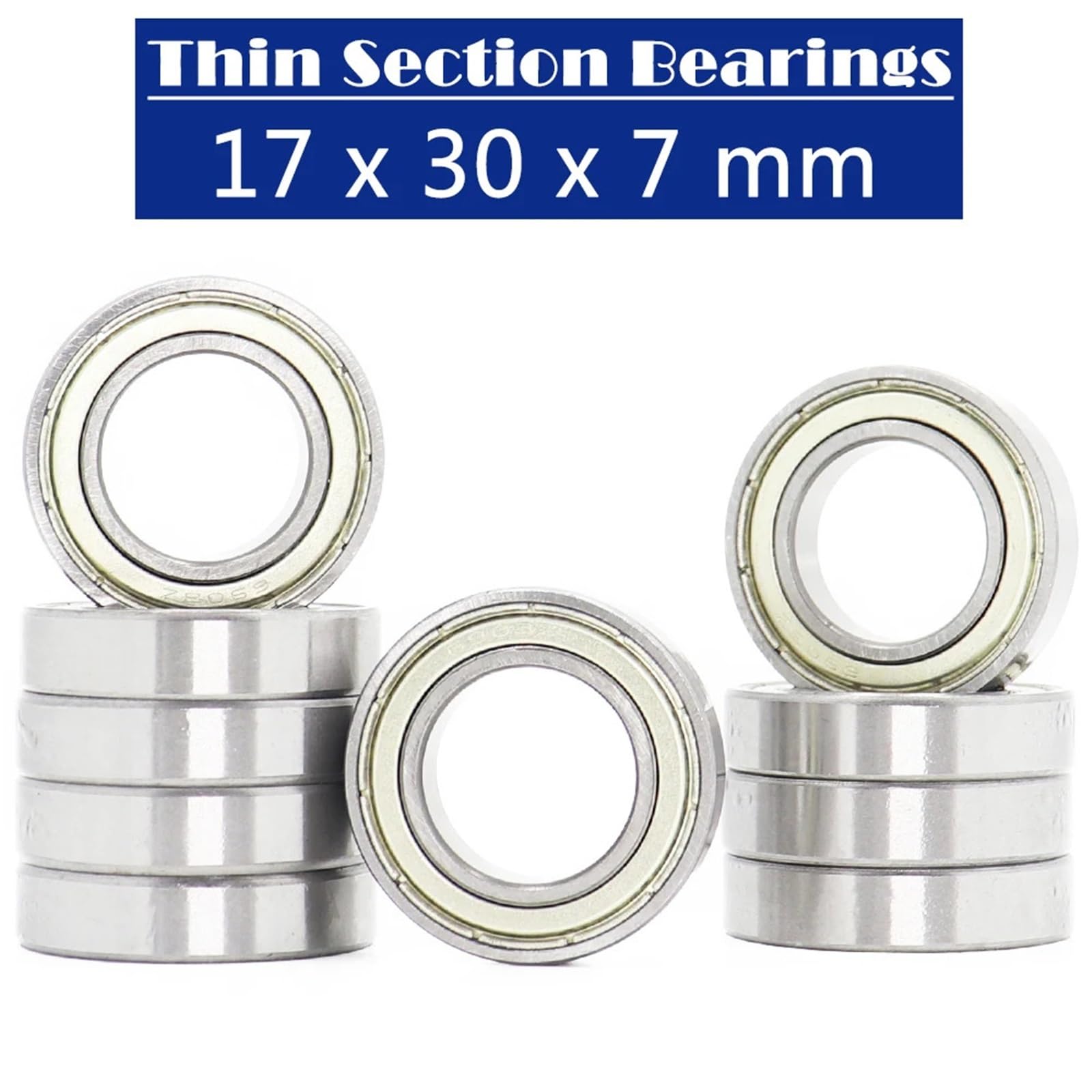 6903ZZ Rodamiento 17 * 30 Rodamientos de bolas de sección delgada de 7 mm 6903Z 61903 10 piezas