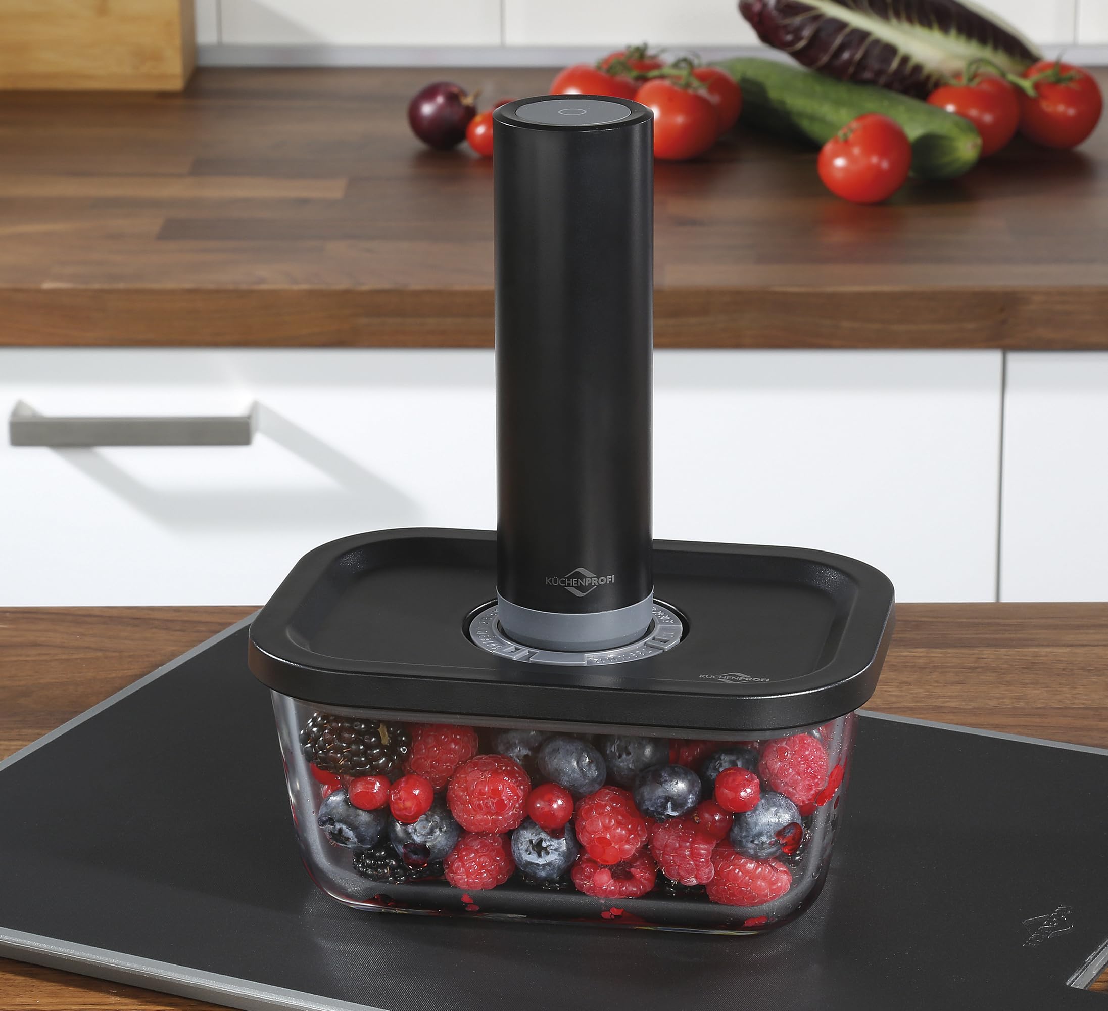 Küchenprofi EASYFRESH Bomba de vacío | Plástico | Sellador al vacío para latas y bolsas | Inalámbrico | Función de parada automática | Bomba para conservar el sabor y la frescura