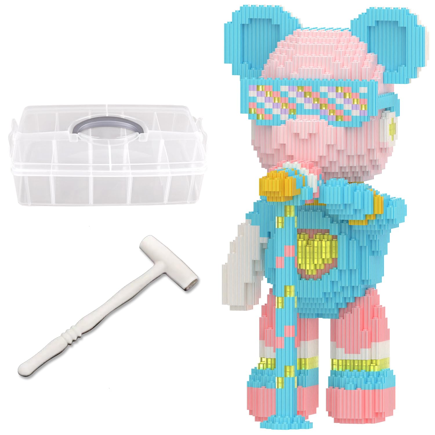 Amazon.com: MIKIJOYS Bear Building Blocks with Organizer Bins