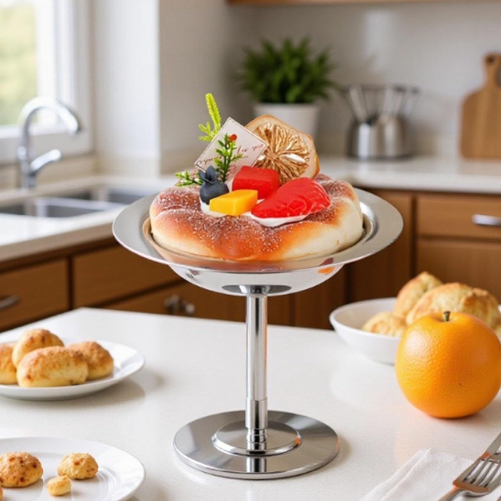 Eisbecher, Elegante Schüssel aus Edelstahl 304 mit Fuß für Desserts, Pudding und Obst, Perfekt für Partys und Restaurants