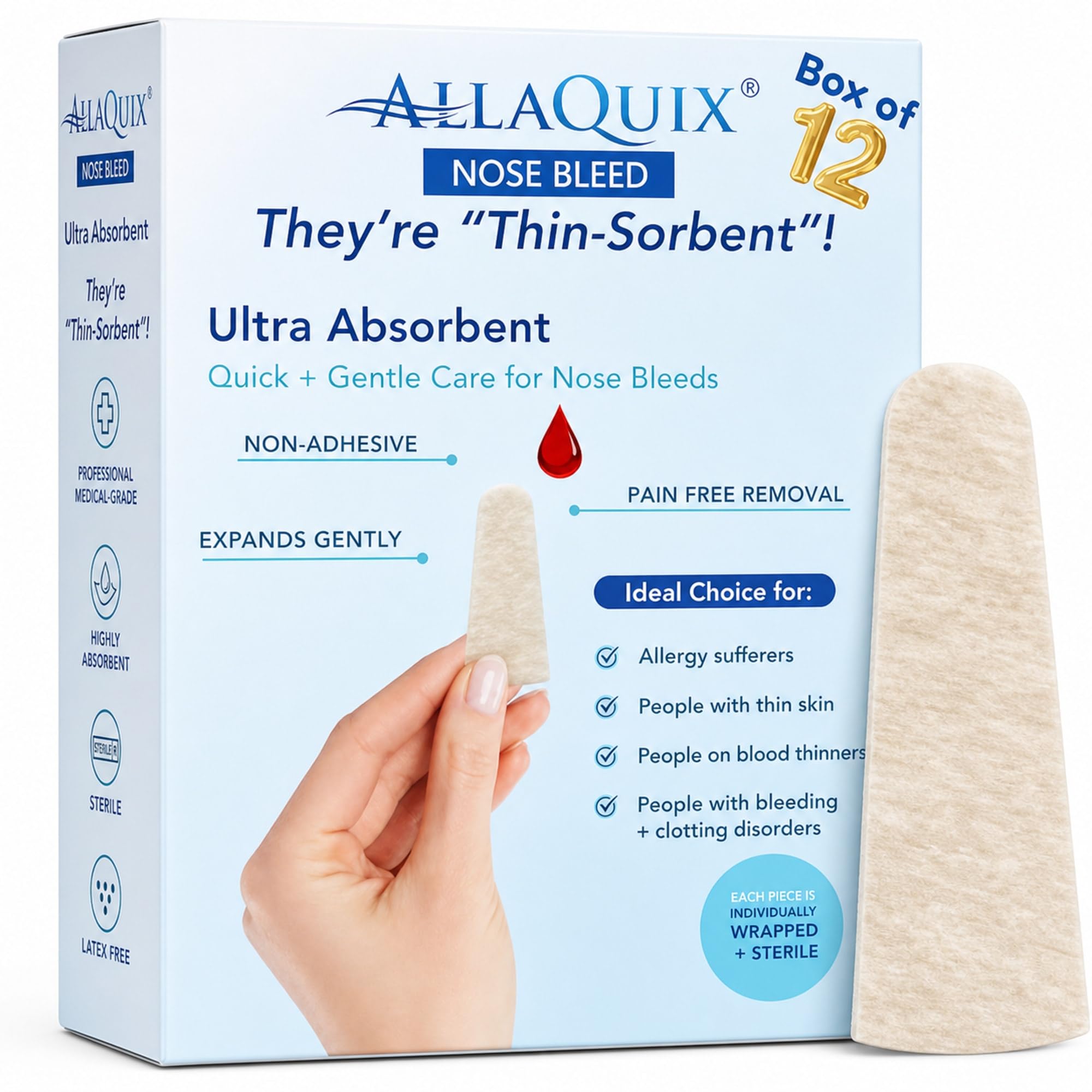 Amazon.com: AllaQuix Nose Bleed Stopper – Hemostatic Gauze Plugs