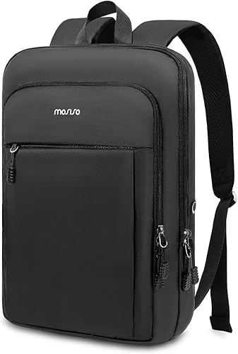 MOSISO Mochila para computadora portátil para hombre, delgada, ligera, compacta, mochila para computadora para la universidad, trabajo, negocios,