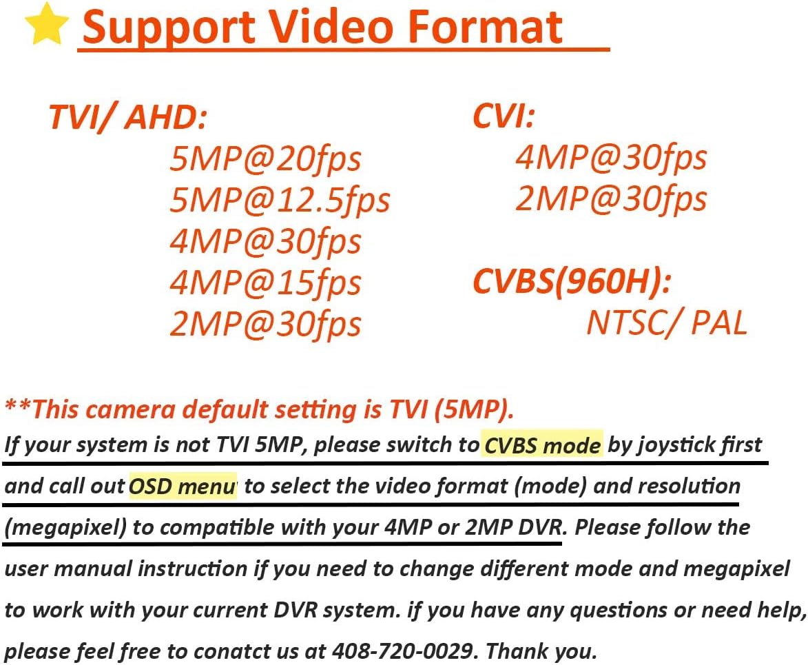 101AV 5 Megapixel 4in1 TVI/AHD/CVI/CVBS(960H) 2.8-12mm Lens Security Surveillance Dome Camera DWDR IR Cut OSD menu for Indoor Outdoor CCTV Home Office (White) (4 Pack)
