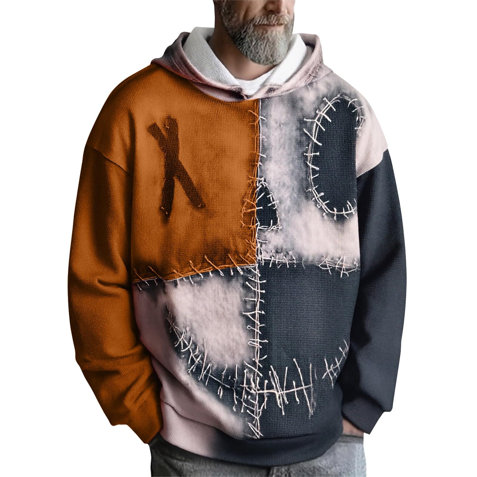 Sudaderas Hombres con Capucha Sudadera para Hombre, Estilo Retro, Informal, Elegante Y Cómoda, Americano. Top Azul Lentejuelas Hombre Oversize Cremallera Muscle Fit Camisetas Sin Manga