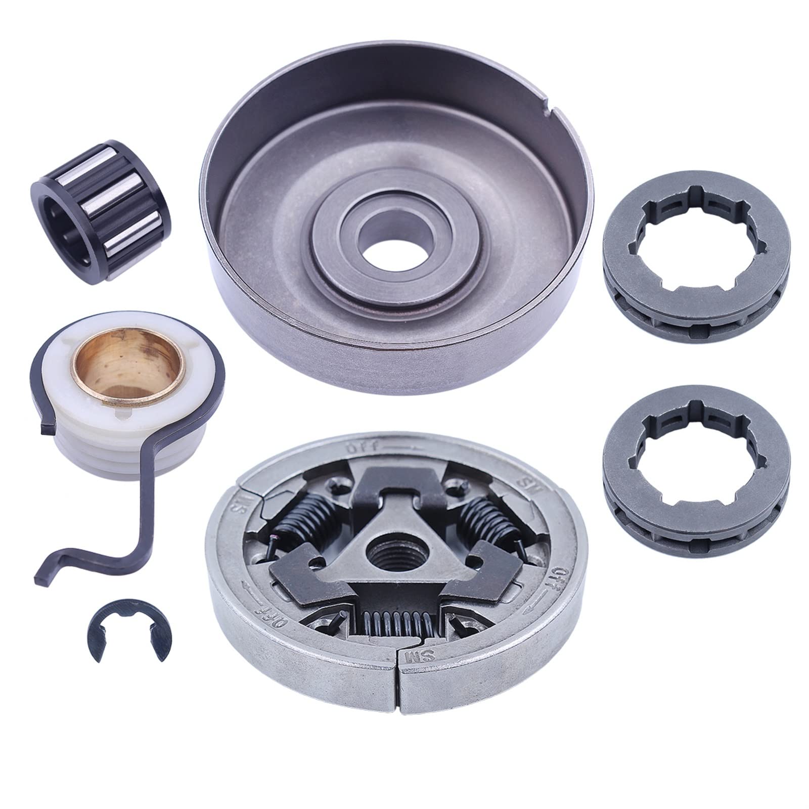 Piñón de Tambor de Embrague Apto for Stihl MS361 MS440 MS461 MS460 Piezas de Repuesto con 3/8;Piñón de llanta for Motosierra 1128 007 1000