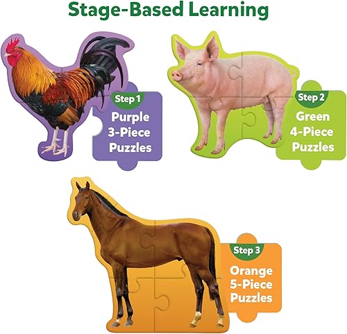 Miniatura 5 de Skillmatics Rompecabezas Paso a Paso  Rompecabezas de 40 Piezas y Rompecabezas para Niños Pequeños, Animales de Granja, Rellenos de Calcetines de