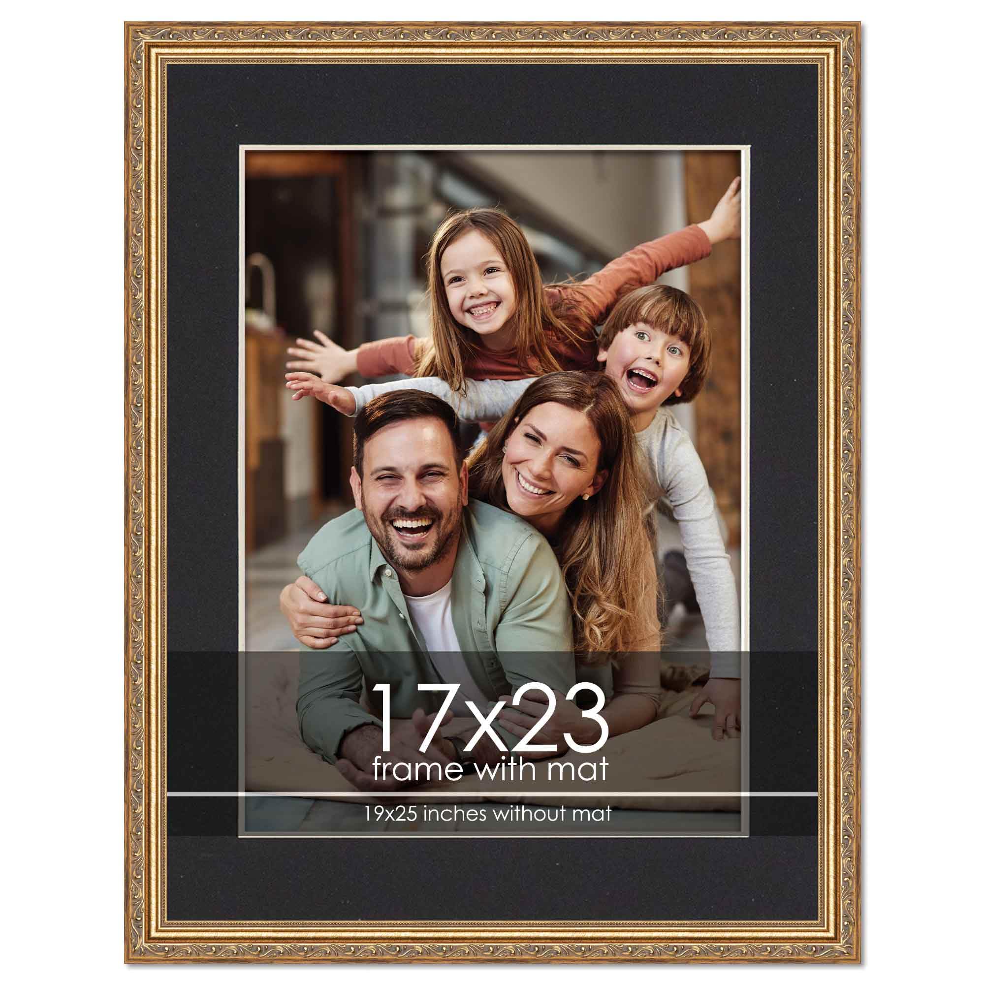 Amazon.com - 17x23 Frame with Mat - Antique Gold 19x25 Frame Wood
