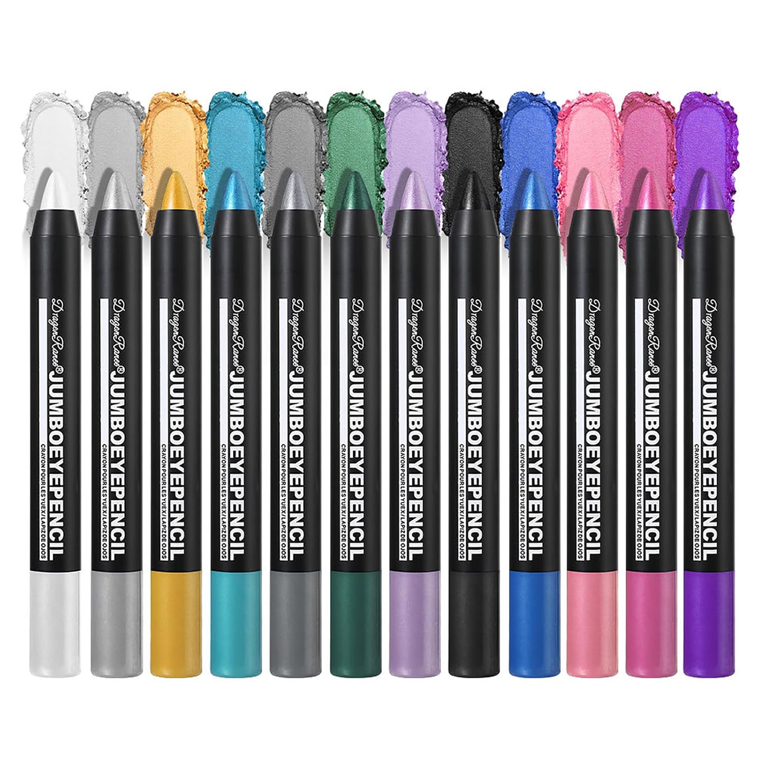 RoseFlower Eyeshadow Shimmer Stick, 6 Colors Highlighter Eyeshadow Stick Set, Pro Waterproof & Long Lasting & Smudge-Resistant Cream Eyeshadow Colorful Eye Makeup Kit, Prefect Gifts for Women(B)