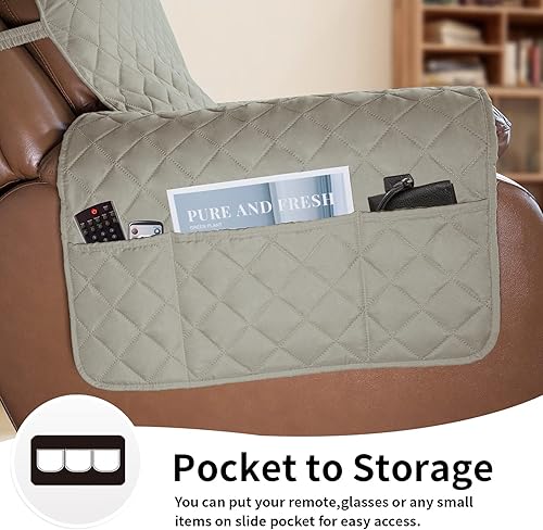 Miniatura 1067 de Easy-Going - Funda reversible para sofá, resistente al agua, con varillas de espuma y correas elásticas, protector de muebles para mascotas y perros