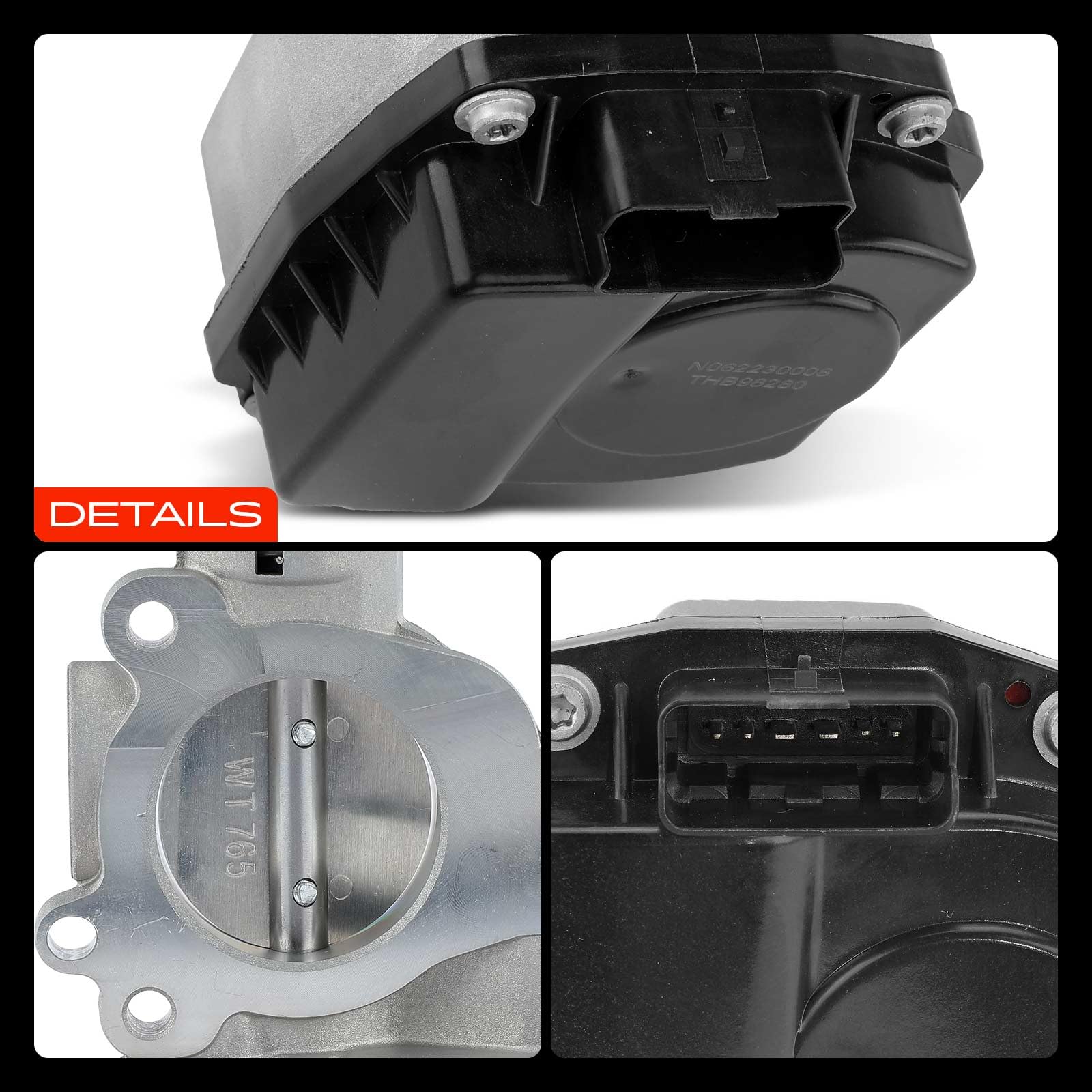 Frankberg Valvola dell'acceleratore Corpo dell'acceleratore Benzina Compatibile con 206+ 2L 2M 1.4L C3 I FC FN 1.4L 206+ 2L 2M 1.1L Qubo 225 1.4L C2 JM 1.4L Replace# 1635.R8