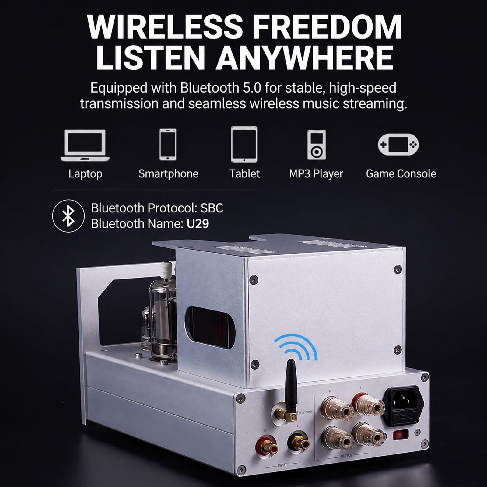 Amplificatore a valvole Hi-Fi stereo parallelo single-ended in classe A