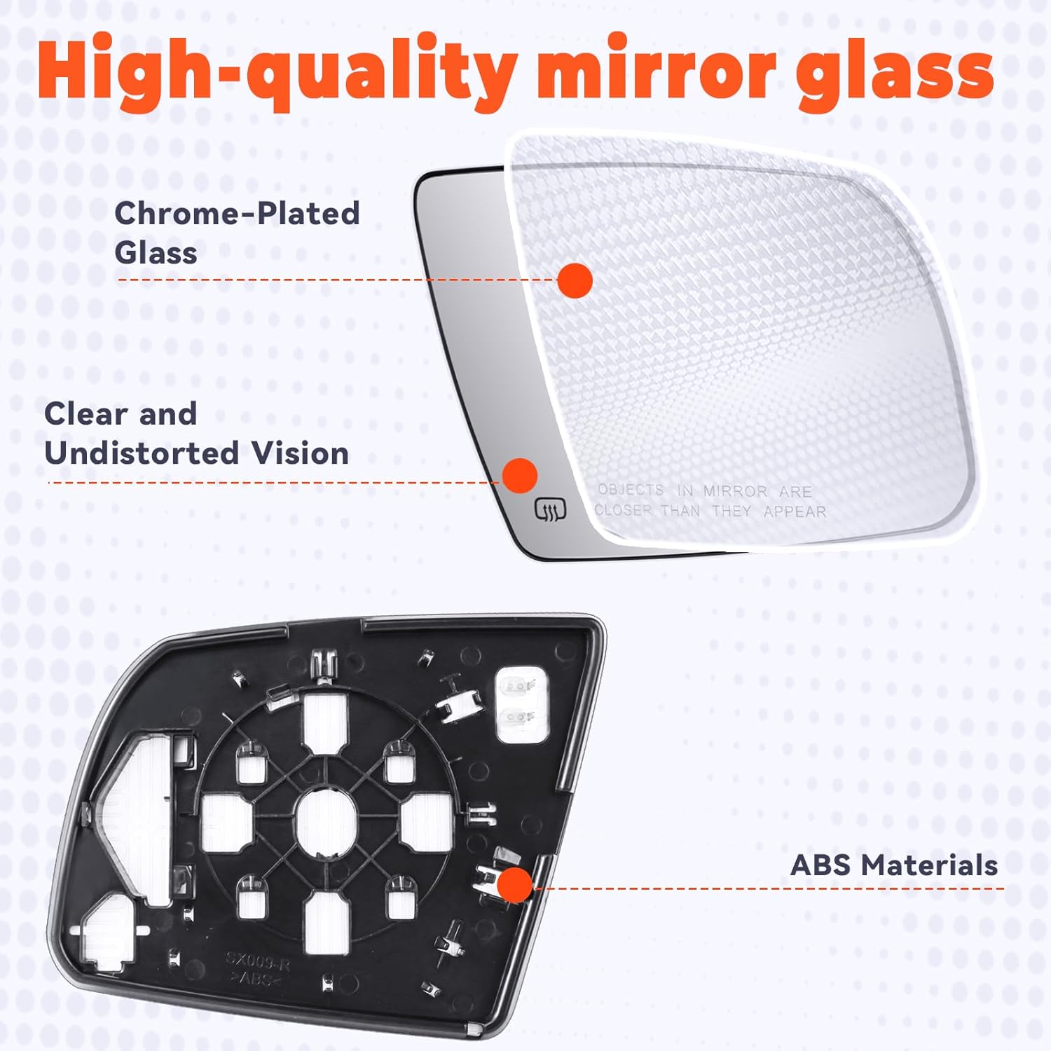 Driver Left Side Mirror Fit For Toyota Tundra 2007-2020 For Toyota Sequoia 2008-2017 - Heated Power Adjustable OEM Fit Replace 87906-0C020, TO1324107