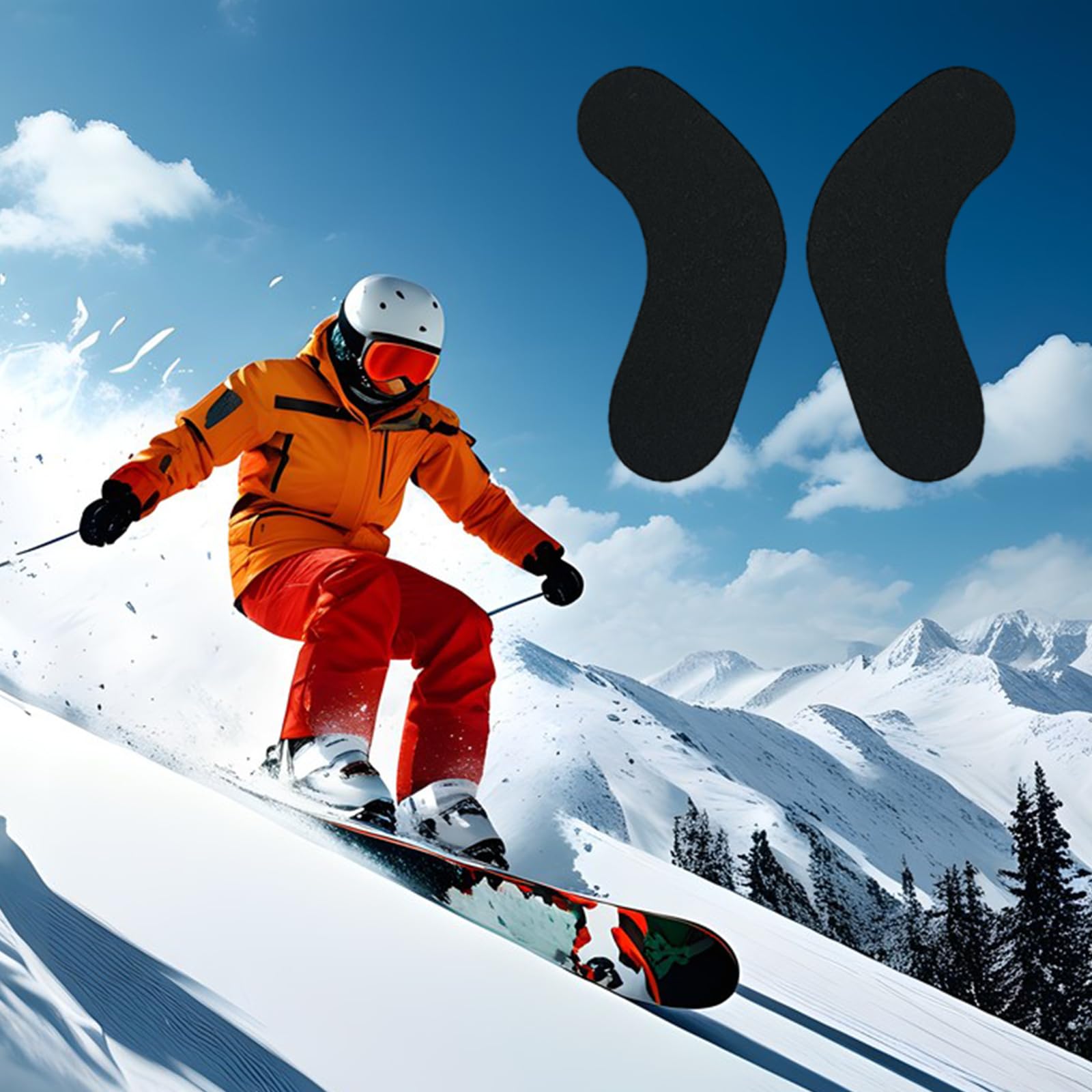 Coussinets D'ajustement Pour Bottes De Snowboard, Ski & Snowboard Boots Fitting Pads, Coussinets Enveloppants Pour Chevilles, Coussinets d'ajustement pour Bottes de Ski, Dimensions 9x2,5x0,3cm