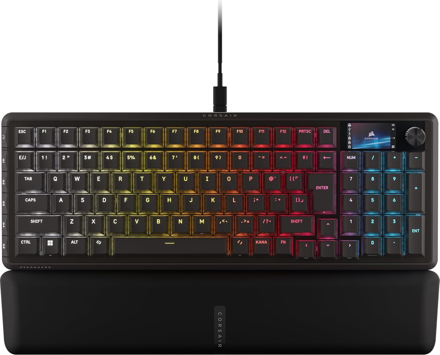 CORSAIR VANGUARD 96 有線ゲーミングキーボード 96% 配列メカニカル – MLX Plasma リニアスイッチ