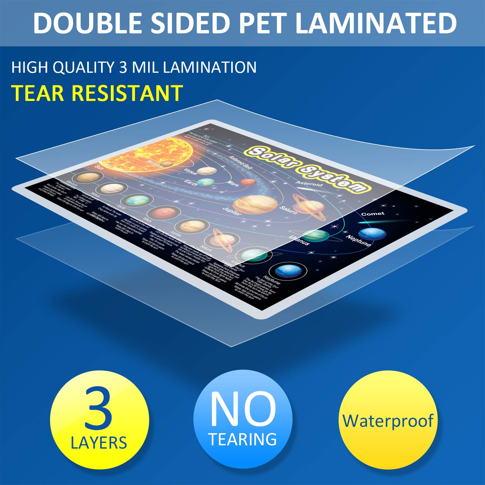 Fully Laminated Educational Poster and Classroom Decorations for