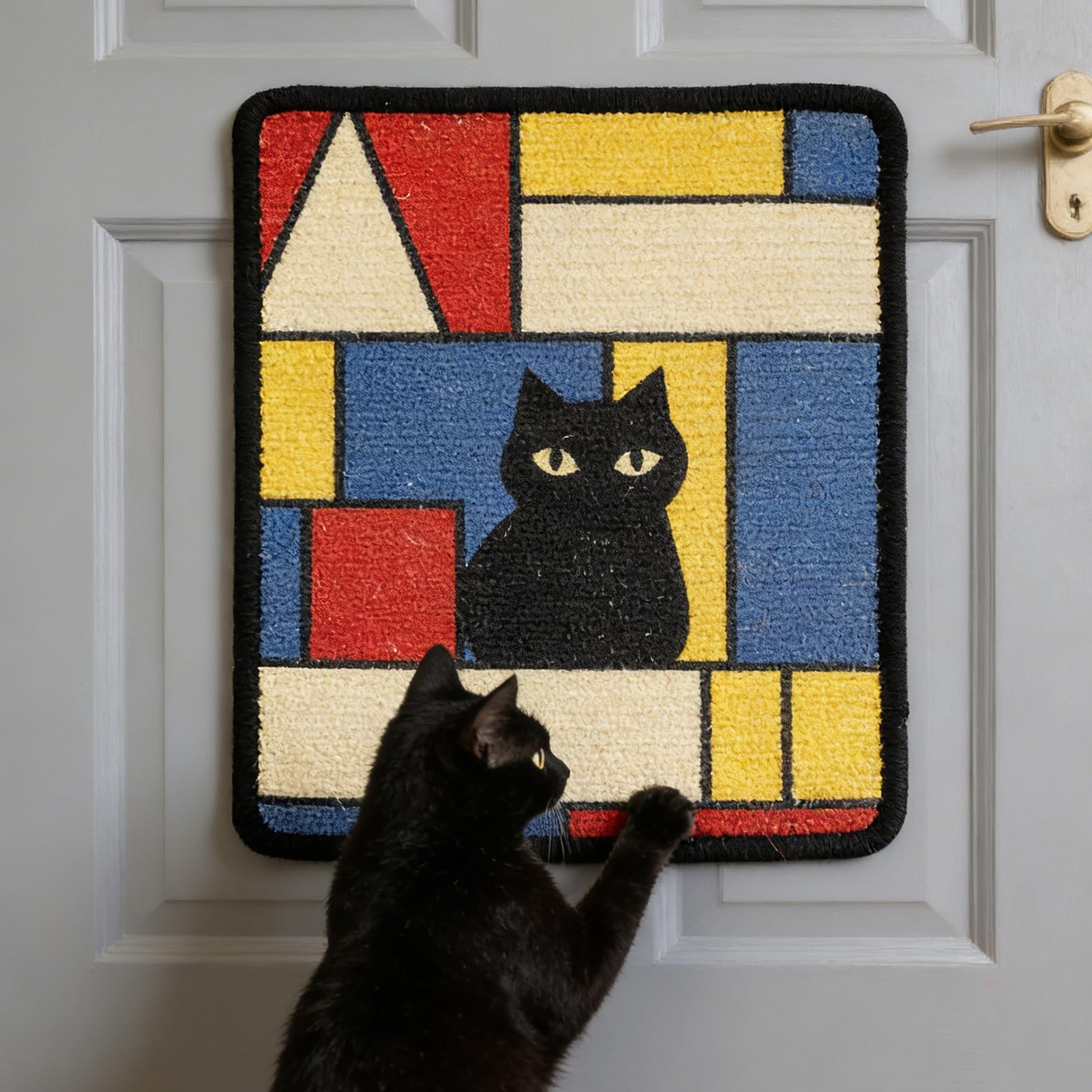 Cama rascadora para gatos, almohadilla de sisal, suministros para mascotas, rascador estético para gatos montado en la pared, para jugar en interiores, hogar, sala de estar, balcón, jaula de suelo