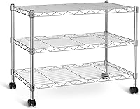 Vista 1 de Simple Deluxe Estantes de almacenamiento de 3 niveles, capacidad de carga de 750 libras, 24.02 pulgadas de ancho x 13.78 pulgadas de profundidad x