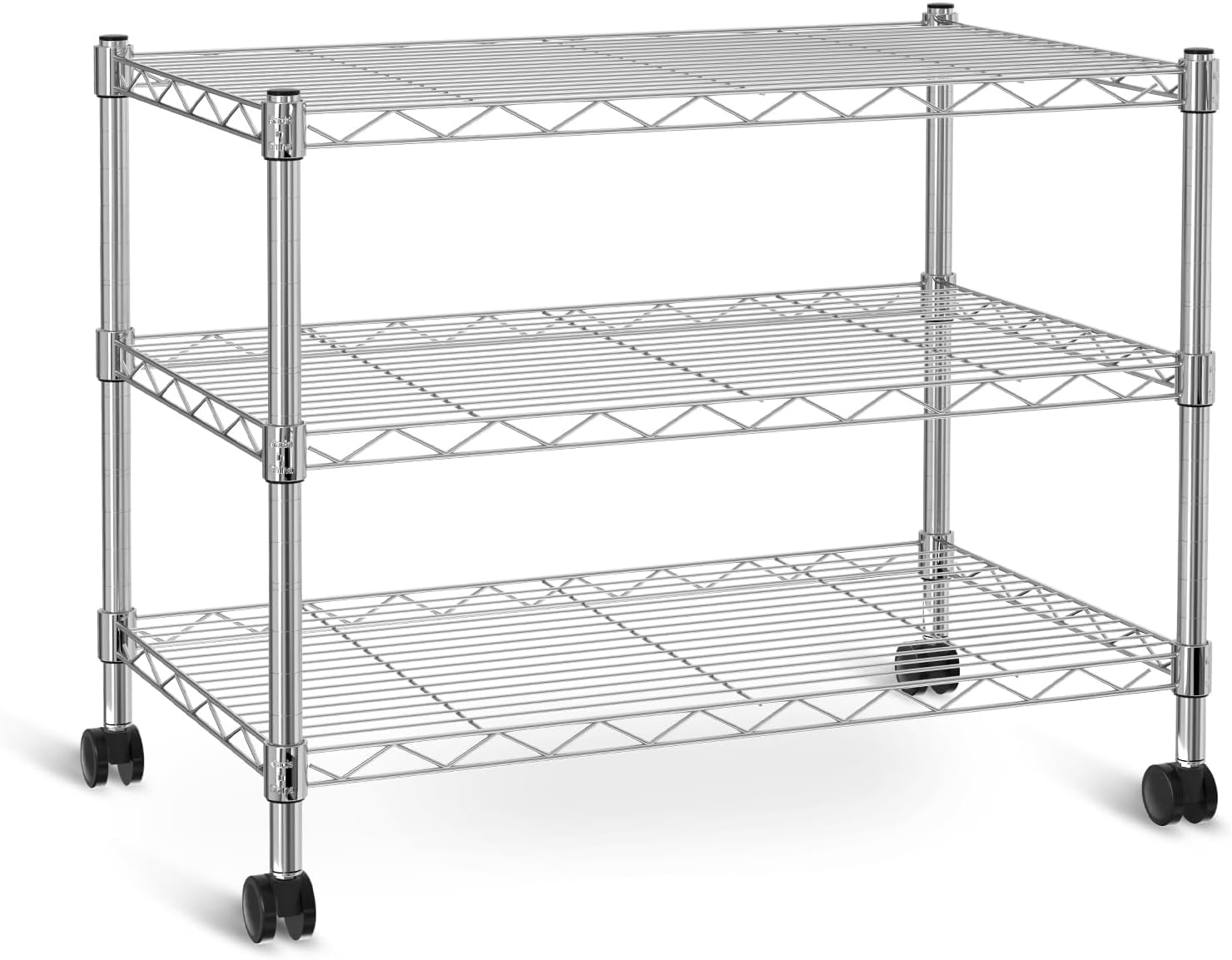 【7/3まで】a.depeche socph shelffing wagon Simple Deluxe 3-Tier Heavy Duty Steel Storage Shelving Unit
