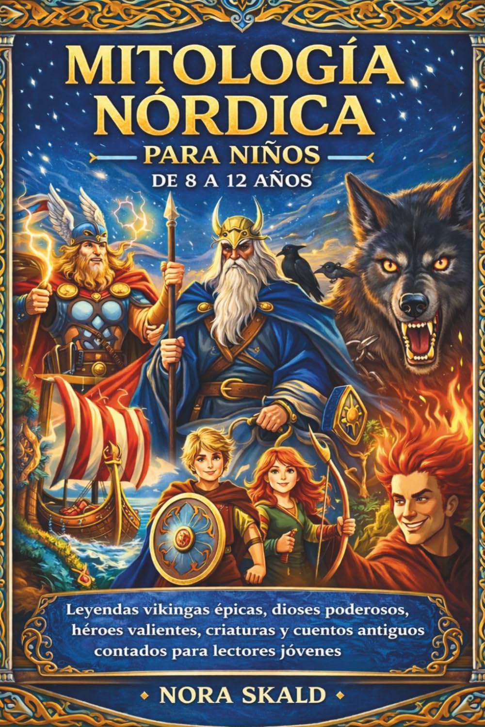 MITOLOGÍA NÓRDICA PARA NIÑOS DE 8 A 12 AÑOS: Leyendas vikingas épicas, dioses poderosos, héroes valientes, criaturas y cuentos antiguos contados para lectores jóvenes