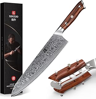 Sponsored Ad - XINZUO 10 Inch Damascus Chef Knife Kitchen Knife Sharp Gyuto Knife Stainless Steel Fashion Professional Che...