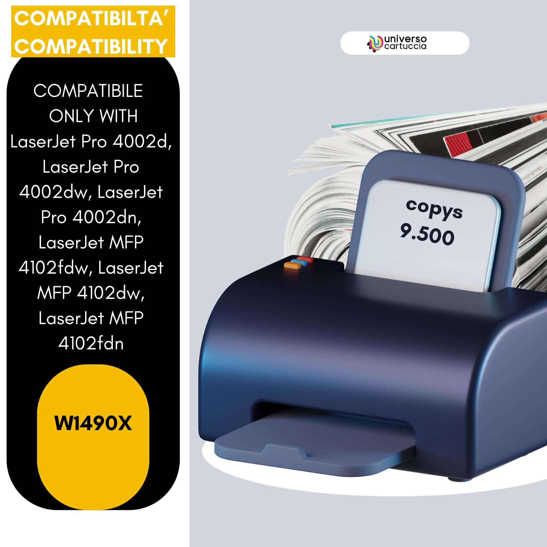 Cartucho De Tóner Compatible 149X/W1490X Para HP LaserJet Pro 4002/4102 - 9500 Páginas, Sin Chip, Con Herramientas