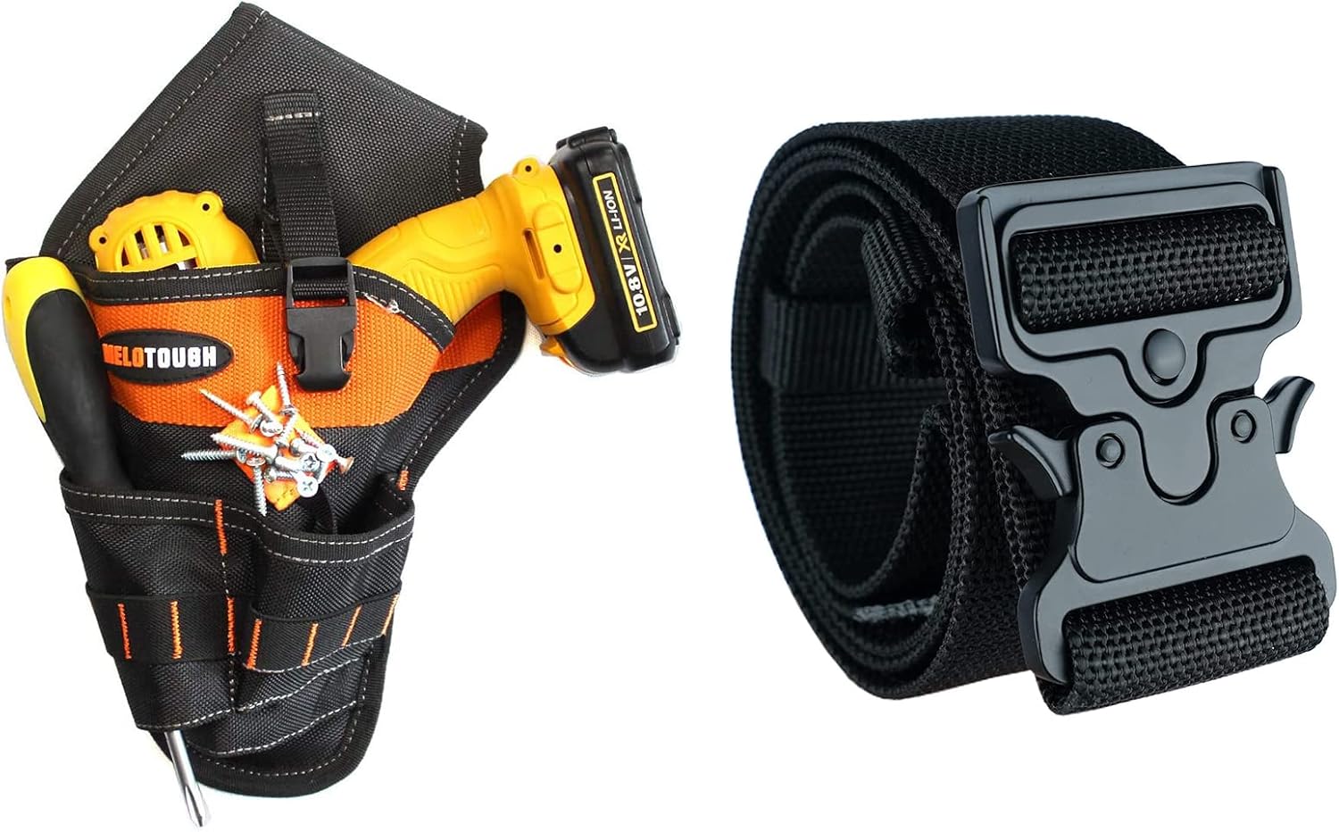 MELOTOUGH Impact Driver Holster Drill Holster for Tools and Drill bits + 2" Nylon