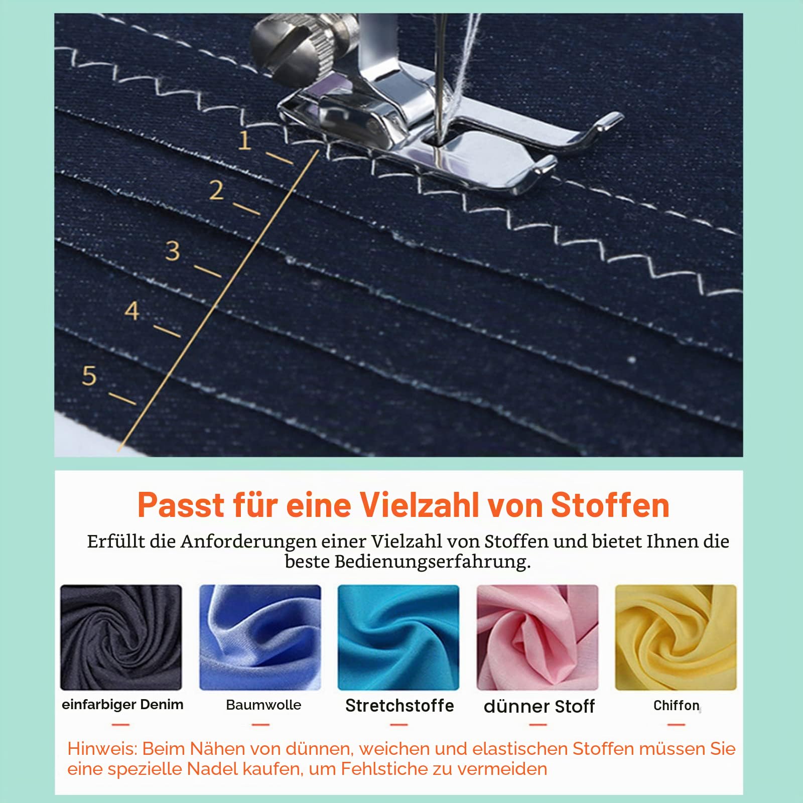 LetCart Mini Nähmaschine für Kinder & Anfänger, Tragbare Elektrische