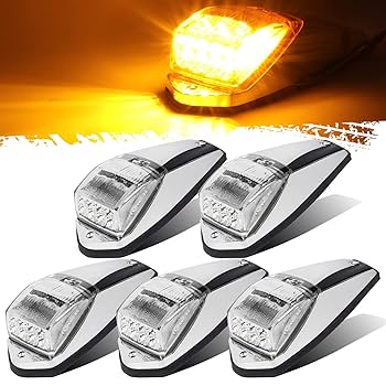 Man ペンライト Amazon.com: Partsam 5pcs Clear Lens 31LED Amber Cab Marker