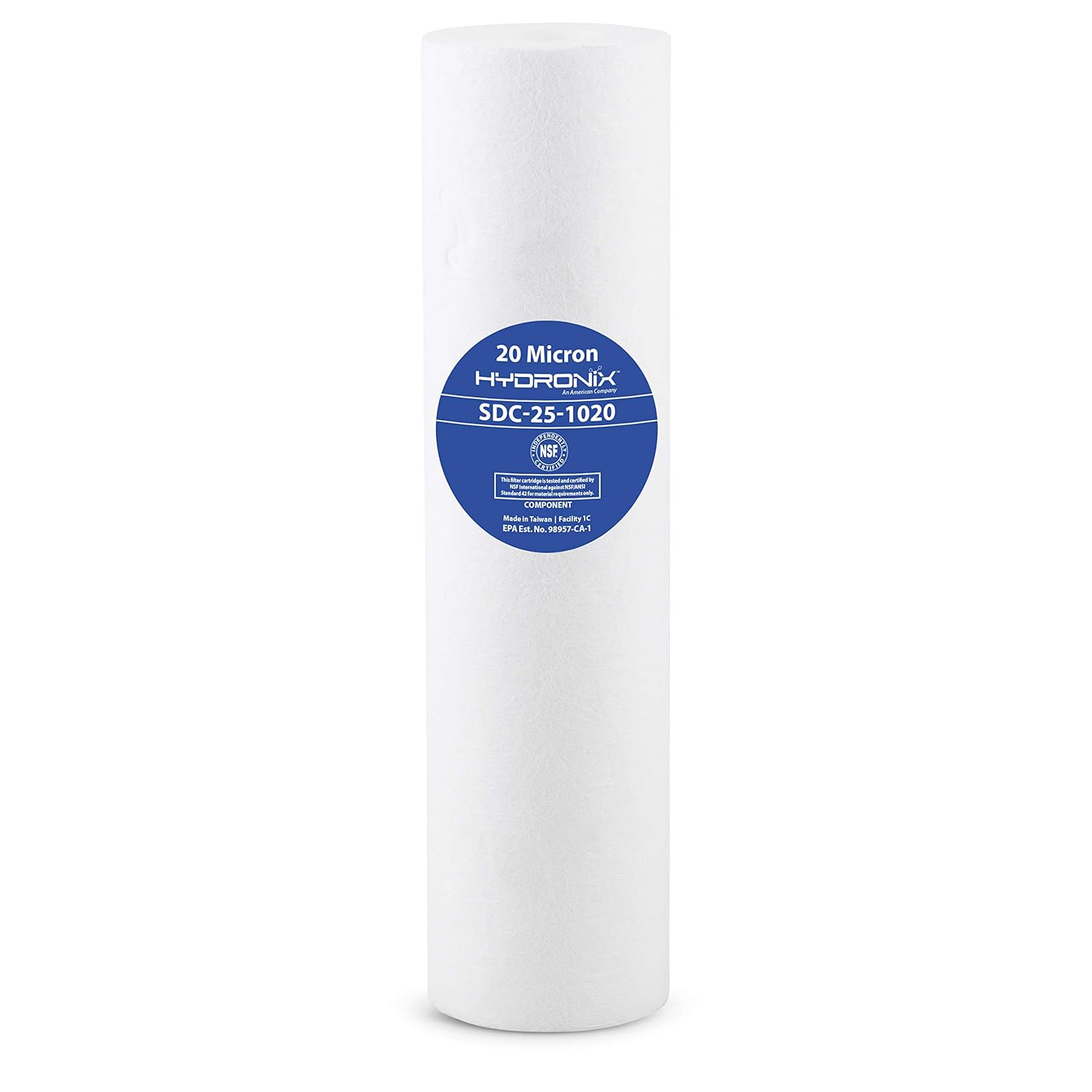 Hydronix SDC-25-1020 Whole House RO Reverse Osmosis Sediment Water Filter Cartridge 2 5 x 10 - 20 Micron