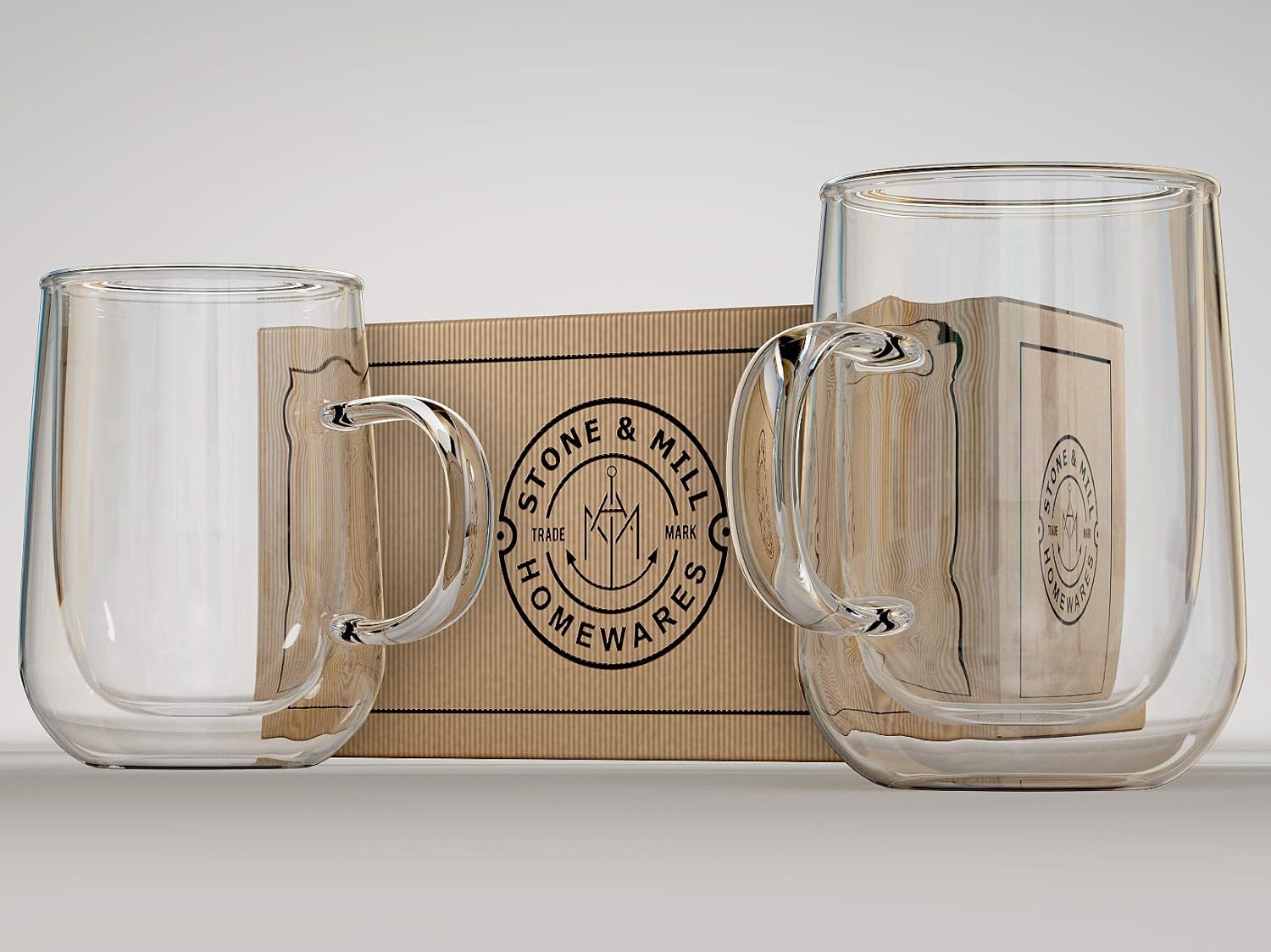 Grеаtеѕt Prоduсt Stone & Mill Double Walled Glass Coffee Mugs (Set of 2) 9.4 oz, Venezia Collection, Insulated Mugs for Espresso, Latte, Cappuccino, Tea Double walled glass coffee mug, Gift Box AM-11 TOP оƒƒERS Stone & Mill Double Walled Glass Coffee Mugs (Set of 2) 9.4 oz, Venezia Collection, Insulated Mugs for Espresso, Latte, Cappuccino, Tea Double walled glass coffee mug, Gift Box AM-11