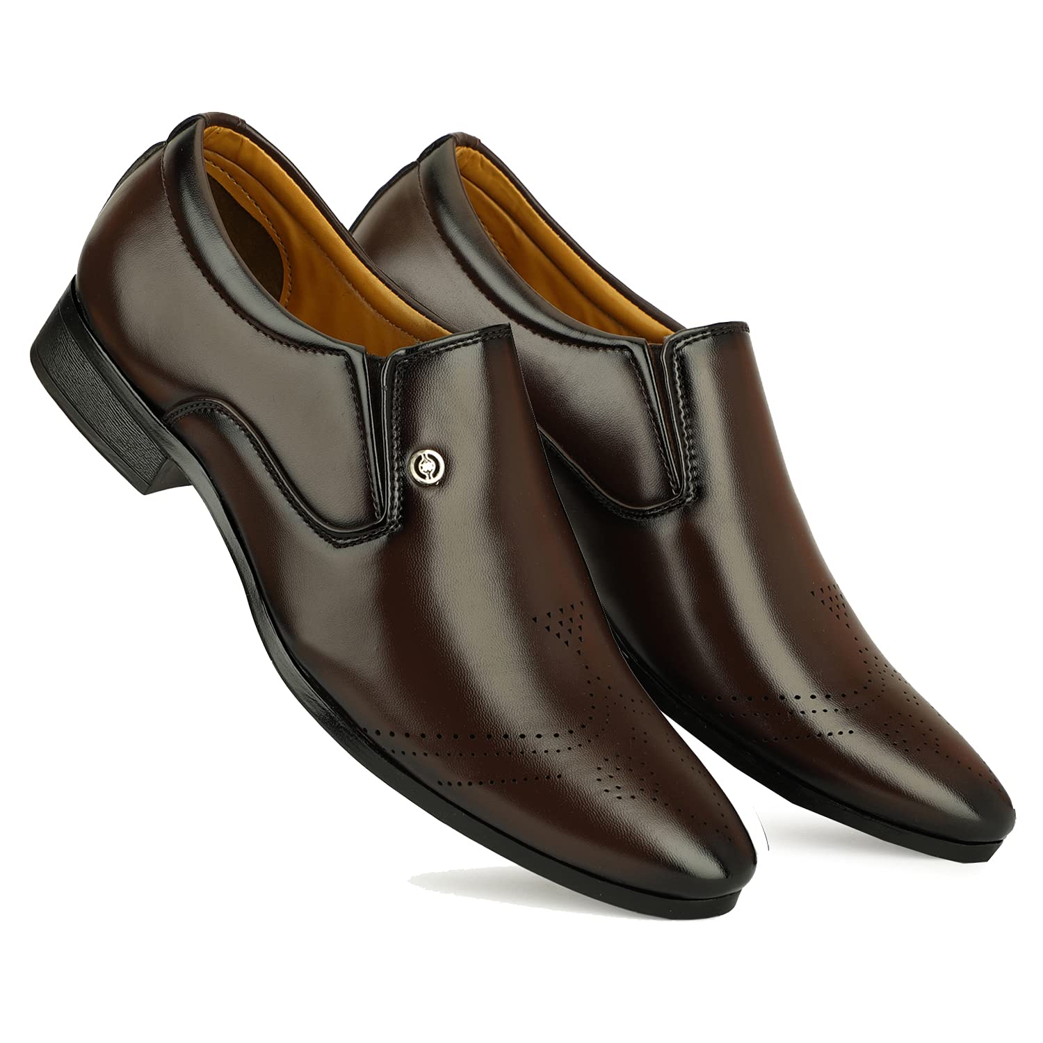 Blue Horse Fashion Formal Shoe Slip on for Men Brown (B0C144TSB4) Amazon Price History, Amazon Price Tracker