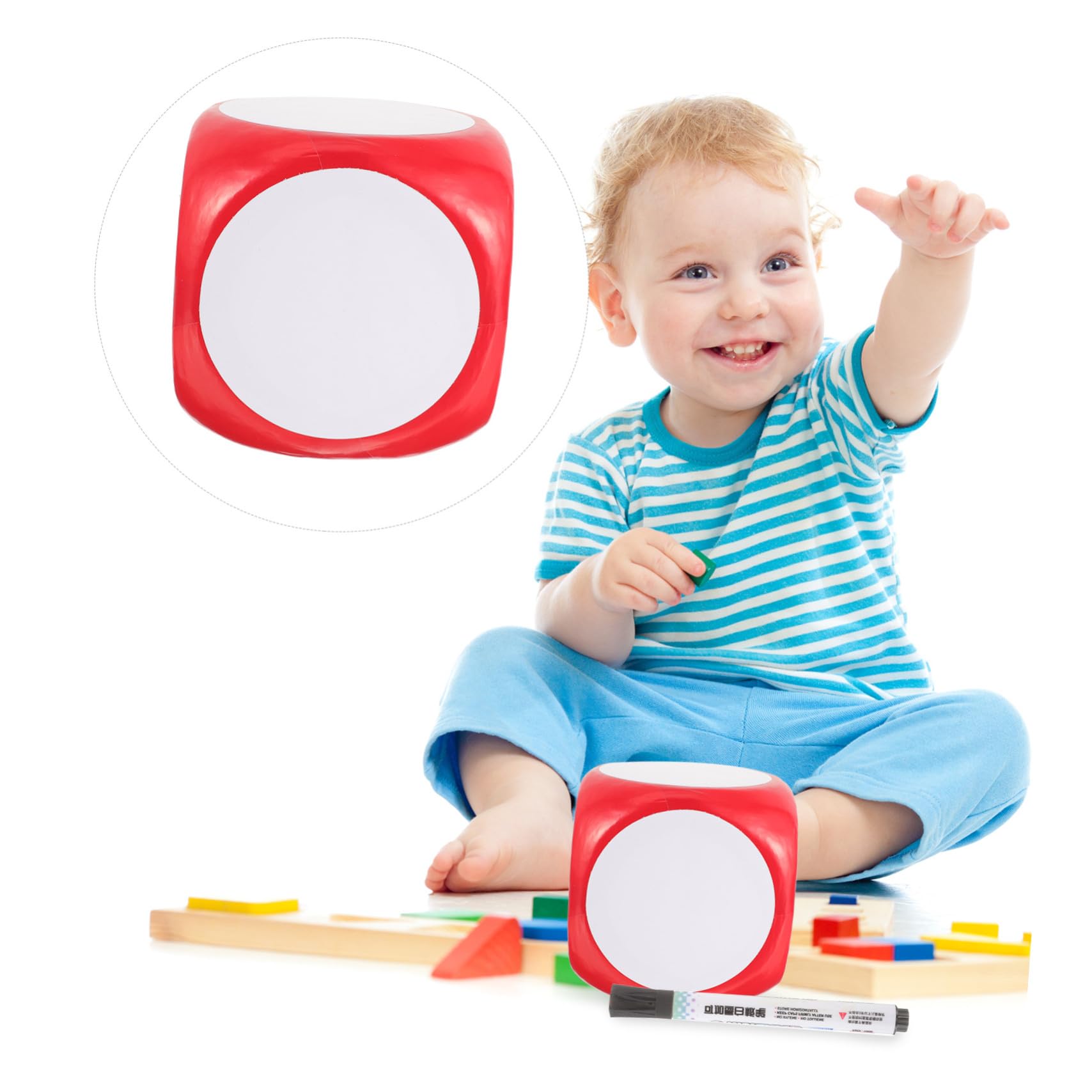 Dado de Espuma en Blanco, Dados de Juego Grandes, Rojo