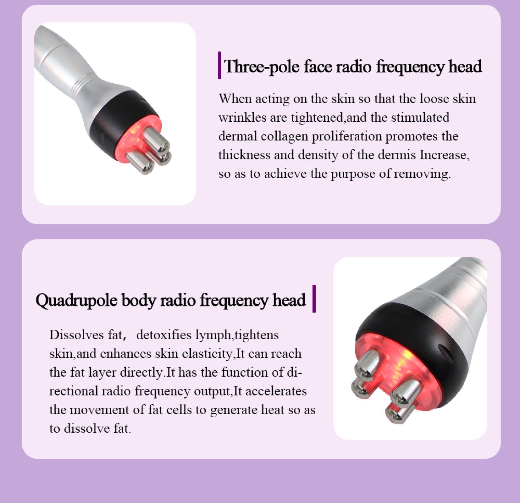 Urządzenie do pielęgnacji ciała 4 w 1 40k Kawitacja Ultradźwiękowy Bipolarny Rf Częstotliwość radiowa Multipolarne próżniowe Wyszczuplanie ciała Fitness Spalanie tłuszczu