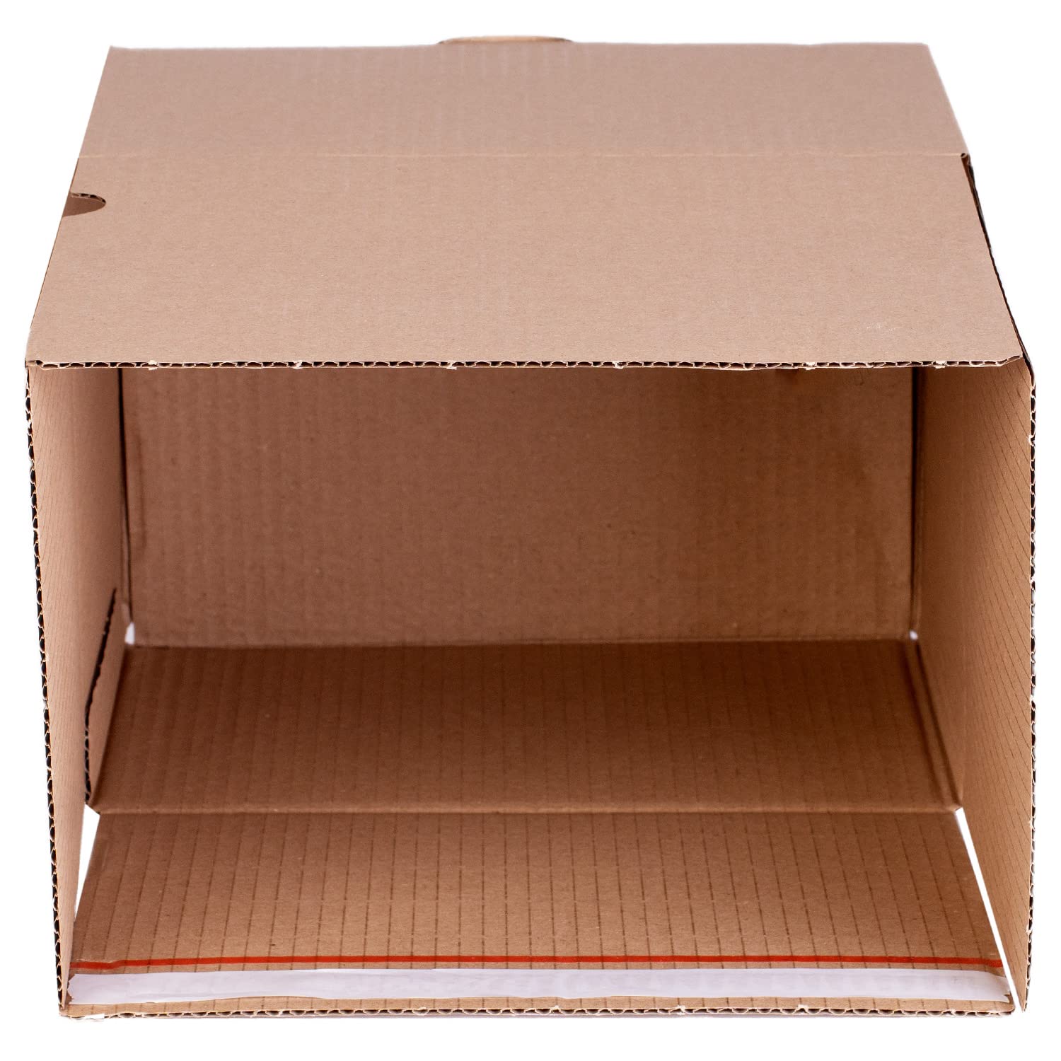 smiley pack 60 Stück Automatikboden Karton 260 x 200 x 160 mm | Fix Aufrichtekarton mit Selbstklebeverschluss und Aufreißfaden – Versandschachtel & Versandbox