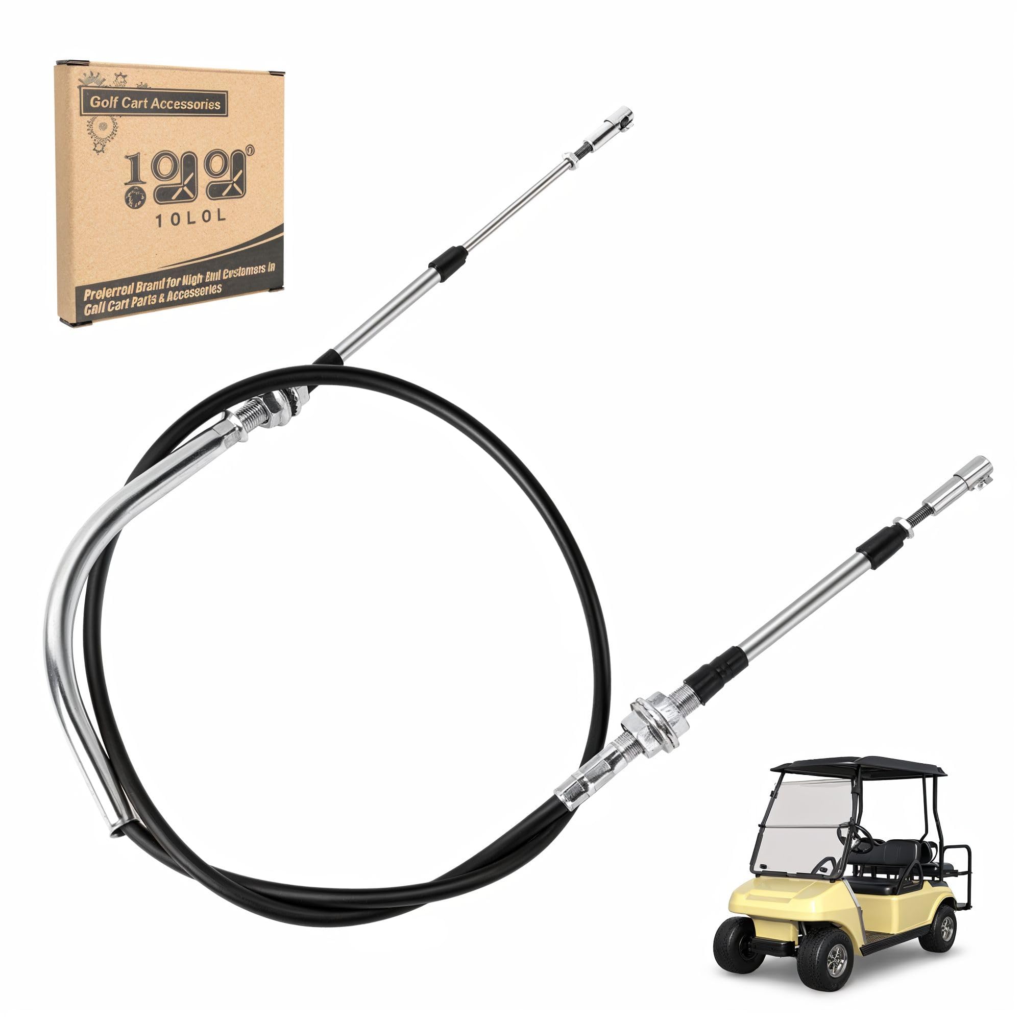 10L0L 63 Inch Transmission Shift Forward Reverse Cable for Club Car DS Gas Golf Cart 1984-1997, Replace OEM 1013085