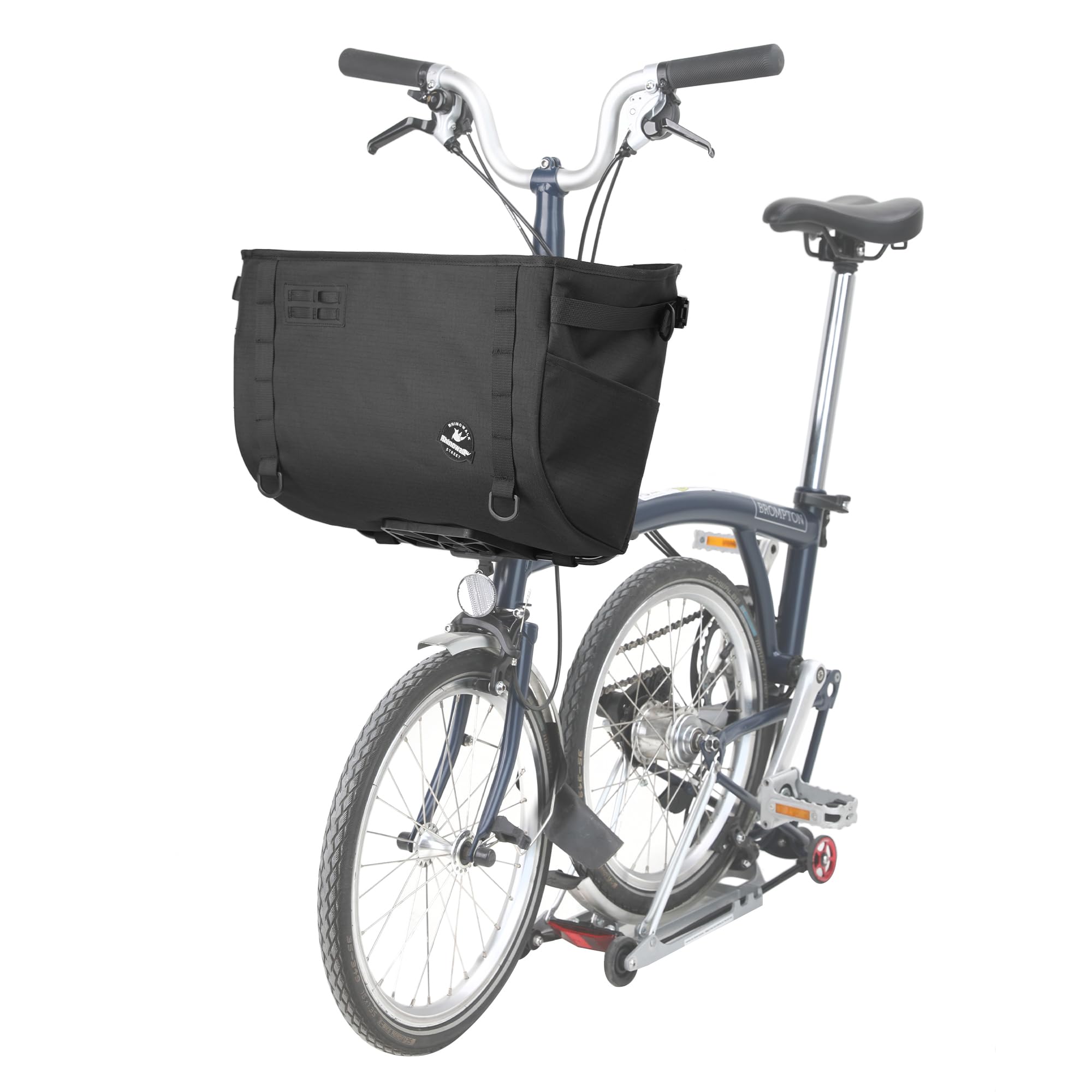 Rhinowalk Bolsa para Manillar de Bicicleta para Brompton, Bicicleta Plegable, liberación rápida, Bolsa Frontal con Correa para el Hombro para Ciclismo Urbano