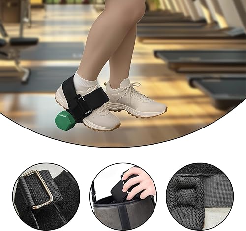 Miniatura 3 de Fijación de mancuernas para pies, pesas ajustables para tobillo para entrenamiento de piernas, entrenador Tibialis con correa antideslizante, ideal