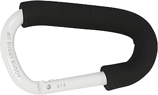 My Buggy Buddy - Mosquetón para carricoche, color blanco